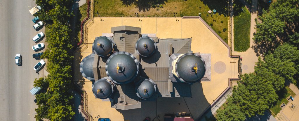 Храм в честь святого праведного Иоанна Кронштадтского, Рязань - Фото с квадрокоптера