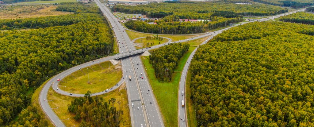 Зазвязка на Симеропольском шоссе Подольск,  - Фото с квадрокоптера