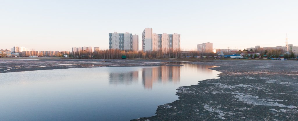 Озеро,  - Фото с квадрокоптера