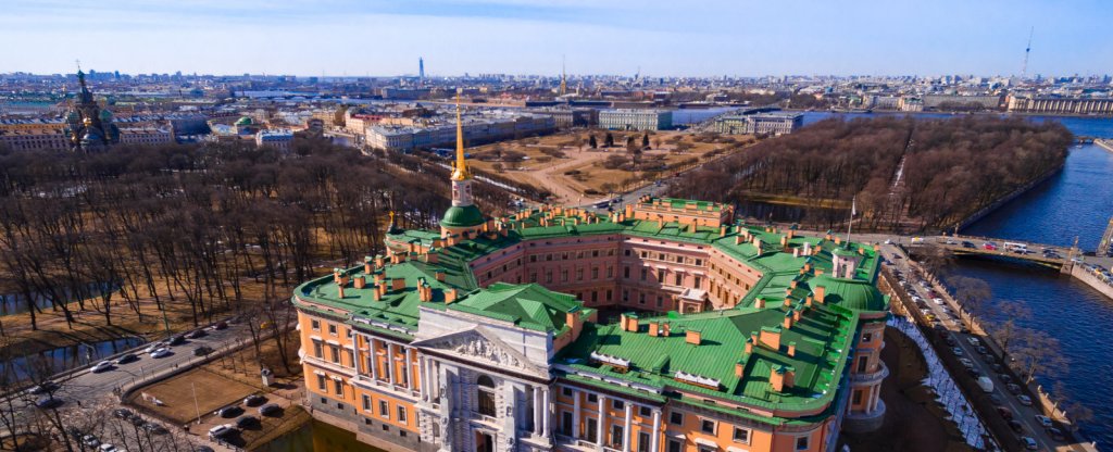 Михайловский замок, Санкт-Петербург - Фото с квадрокоптера