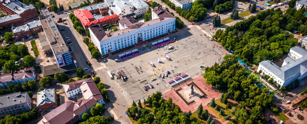 летняя центральная площадь в г.Ульяновске, Ульяновск - Фото с квадрокоптера