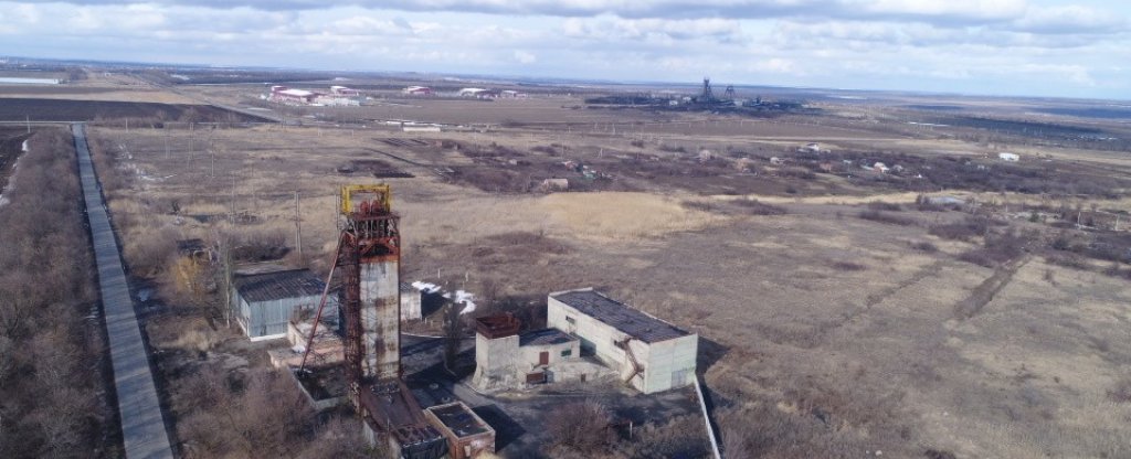 Мониторинг аварийного объекта шахты,  - Фото с квадрокоптера