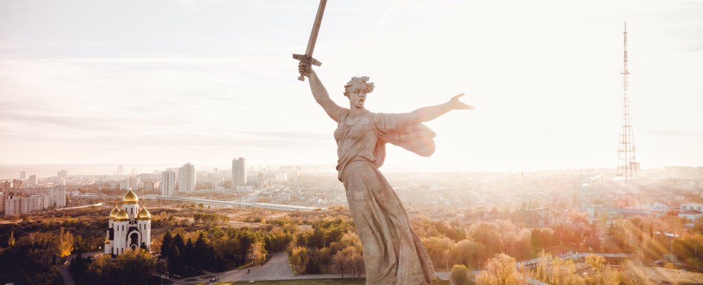 Монумент Родина Мать, Волгоград - Фото с квадрокоптера