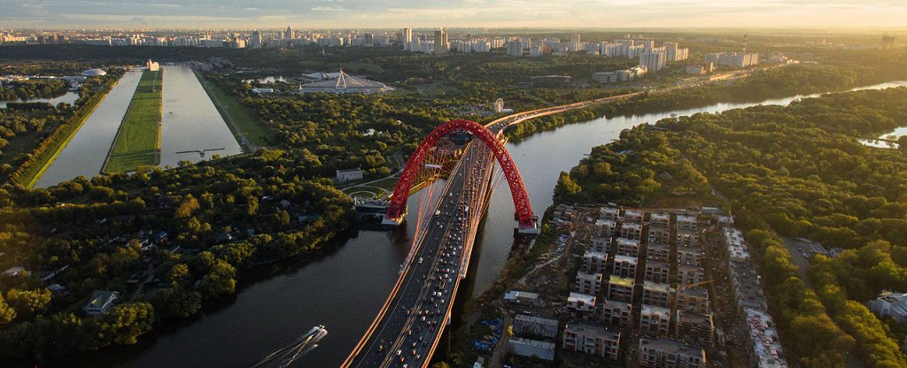Живописный мост, Москва - Фото с квадрокоптера