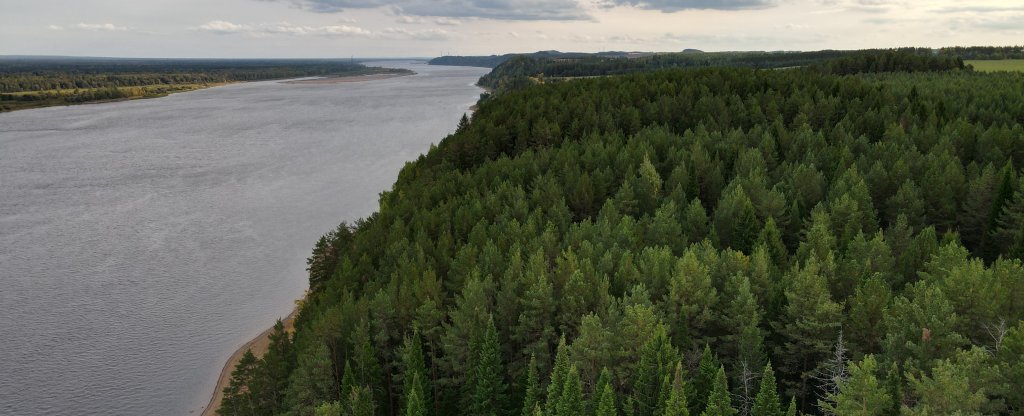 Берег р. Кама в районе с. Гольяны, УР,  - Фото с квадрокоптера