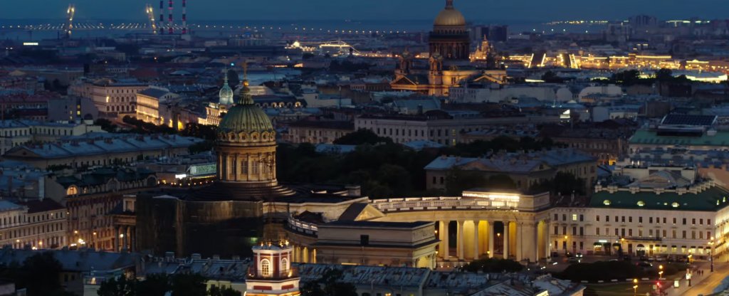 Ночной Санкт-Петербург, Санкт-Петербург - Фото с квадрокоптера