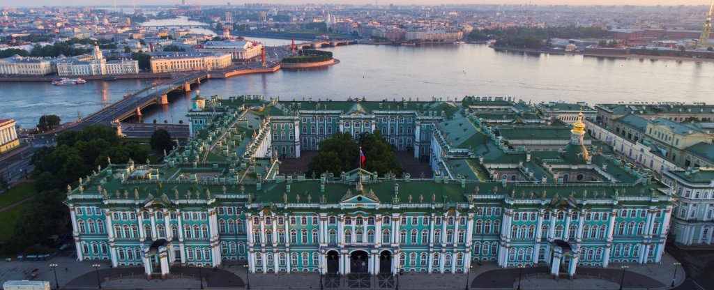 Эрмитаж, Зимний дворец, Санкт-Петербург - Фото с квадрокоптера