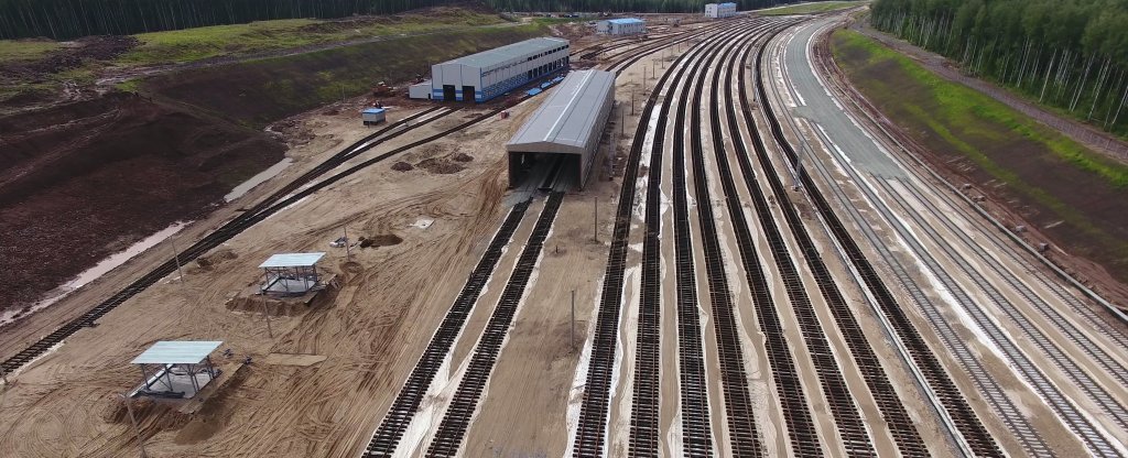 ЖД станция,  - Фото с квадрокоптера