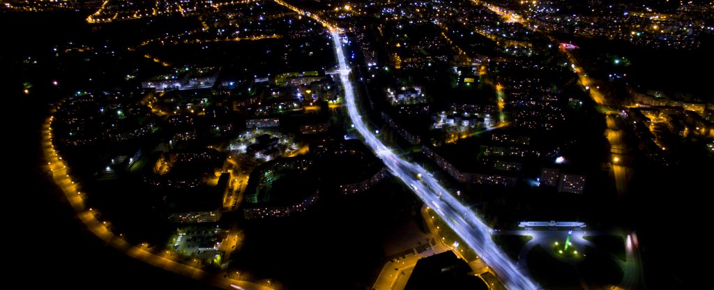 Город Ночь,  - Фото с квадрокоптера