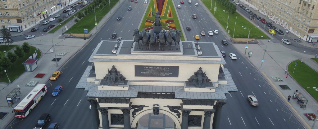 Триумфальная арка, Москва - Фото с квадрокоптера