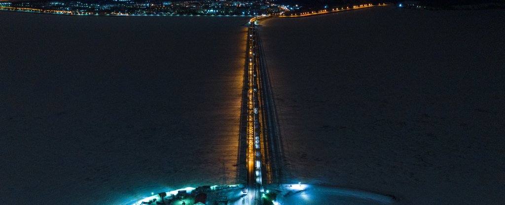 мост через Волгу в ульяновске,  - Фото с квадрокоптера