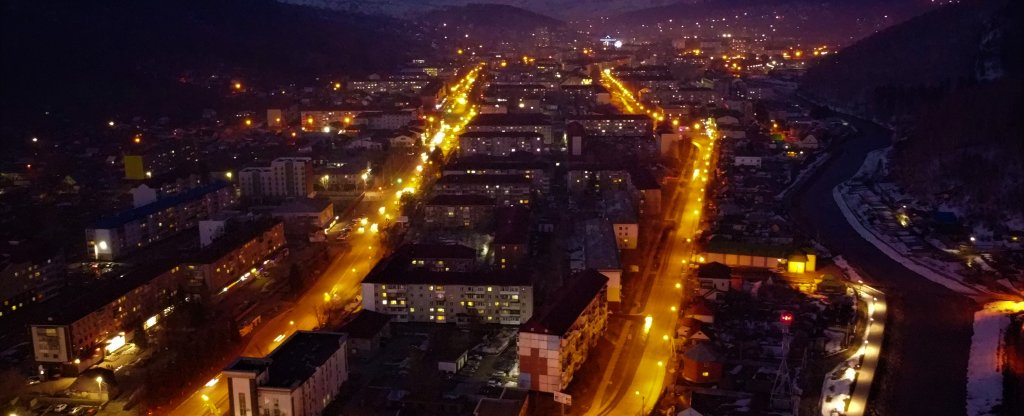 Вечерний Горно-Алтайск,  - Фото с квадрокоптера