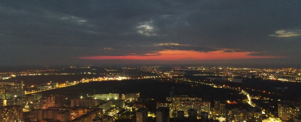 Ночной город Брянск, Брянск - Фото с квадрокоптера