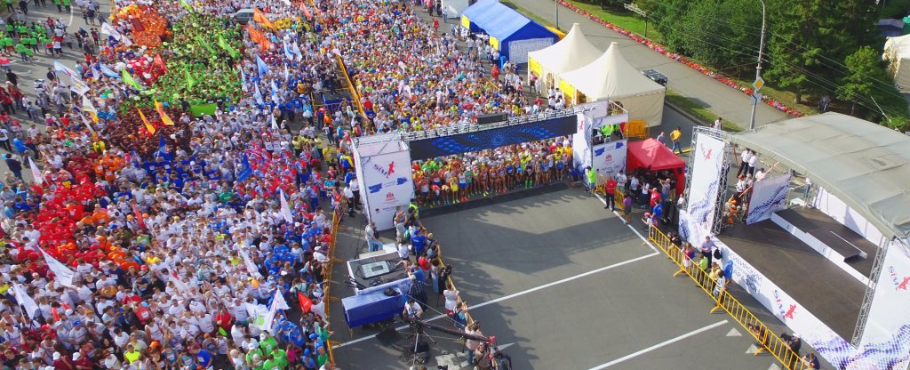 Сибирский Международный Марафон SIM - 2017, Омск - Фото с квадрокоптера