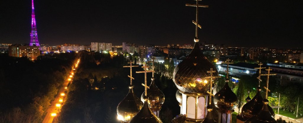 Храм святы́х му́чениц Ве́ры, Наде́жды, Любо́ви и ма́тери их Софи́и, Белгород - Фото с квадрокоптера