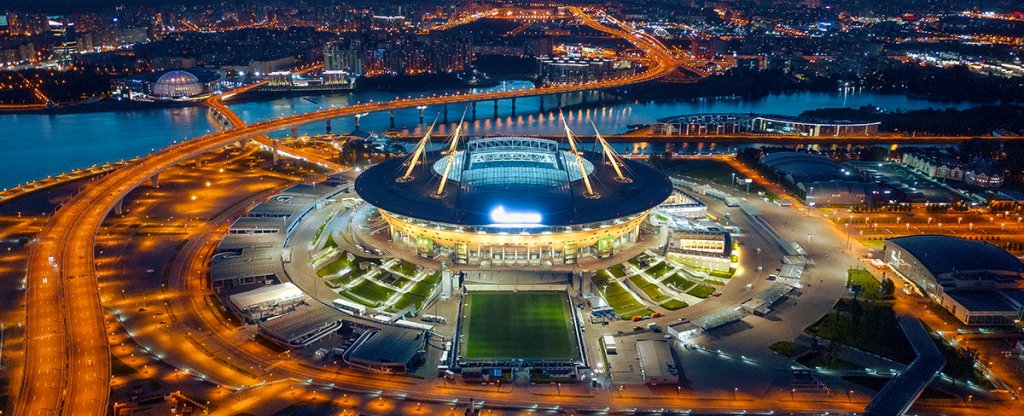 Газпром Арена 2021, Санкт-Петербург - Фото с квадрокоптера