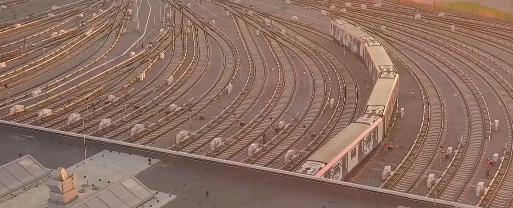 Некрасовское депо в лучах заката.,  - Фото с квадрокоптера