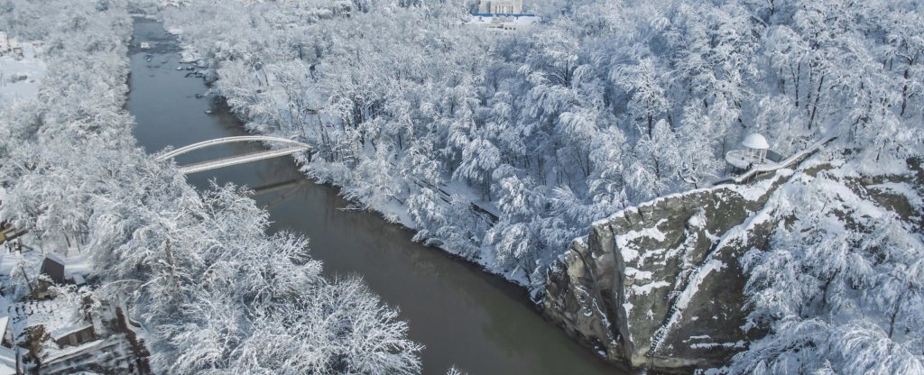 Заснеженный Горячий Ключ., Горячий Ключ - Фото с квадрокоптера