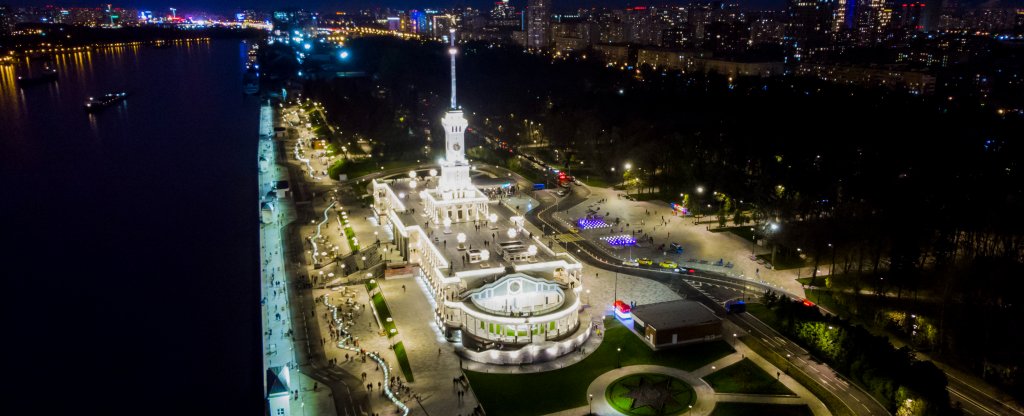 северный речной вокзал,  - Фото с квадрокоптера