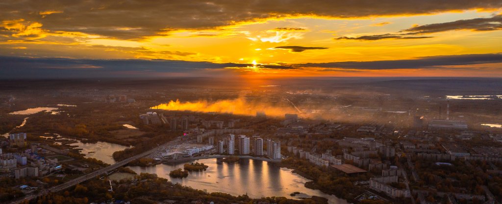 Закатный вечер, Ульяновск - Фото с квадрокоптера