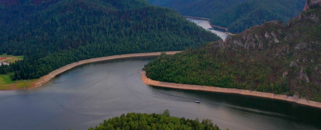 Бирюсинский залив,  - Фото с квадрокоптера