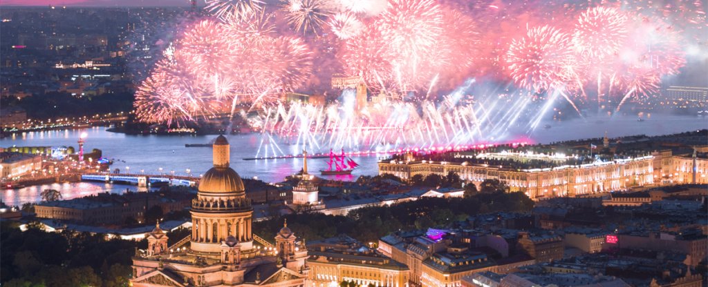 Алые паруса, Санкт-Петербург - Фото с квадрокоптера