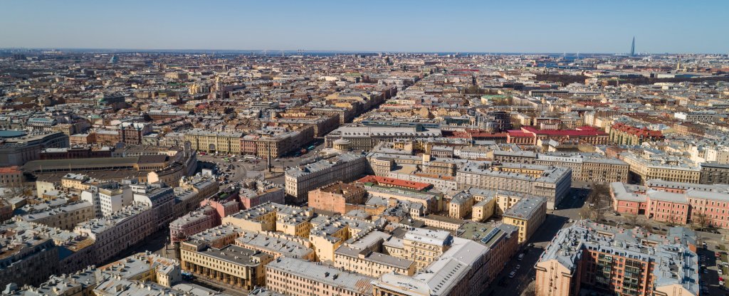 Вид на Санкт-Петербург, Санкт-Петербург - Фото с квадрокоптера