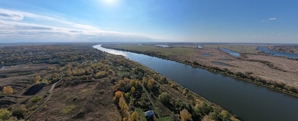Старя Рязань , Ока,  - Фото с квадрокоптера