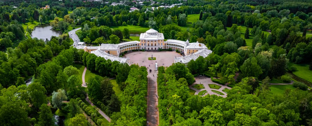 Павловский дворцово-парковый ансамбль, Павловск - Фото с квадрокоптера
