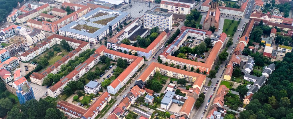 Нойбрандербург, исторический центр.,  - Фото с квадрокоптера