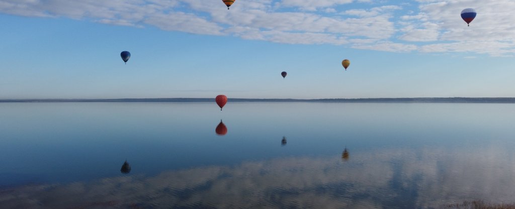 Воздушные шары над Плещеевым озером, Ярославль - Фото с квадрокоптера