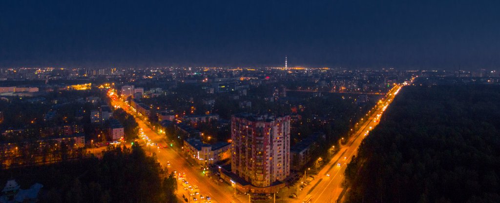 Вечер,  - Фото с квадрокоптера