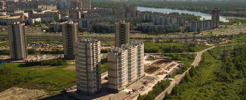 Стройка,  - Фото с квадрокоптера