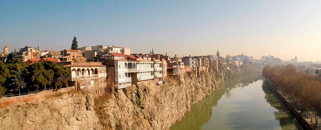 Тбилиси Грузия ноябрь 2016,  - Фото с квадрокоптера