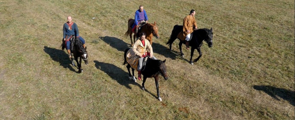 С реконструкции Куликовской битвы,  - Фото с квадрокоптера