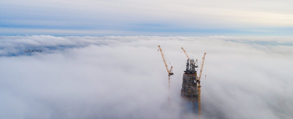 В облаках,  - Фото с квадрокоптера