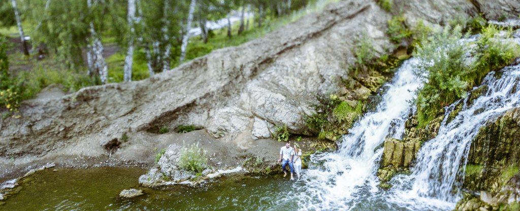 Беловский водопад., Искитим - Фото с квадрокоптера