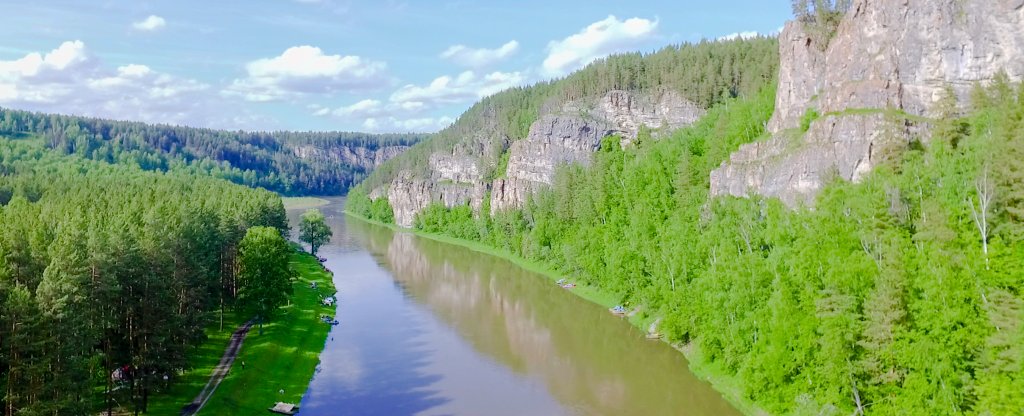 Над рекой Ай,  - Фото с квадрокоптера