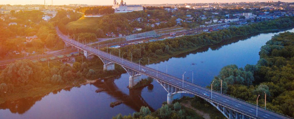 Закат над Клязьмой., Владимир - Фото с квадрокоптера