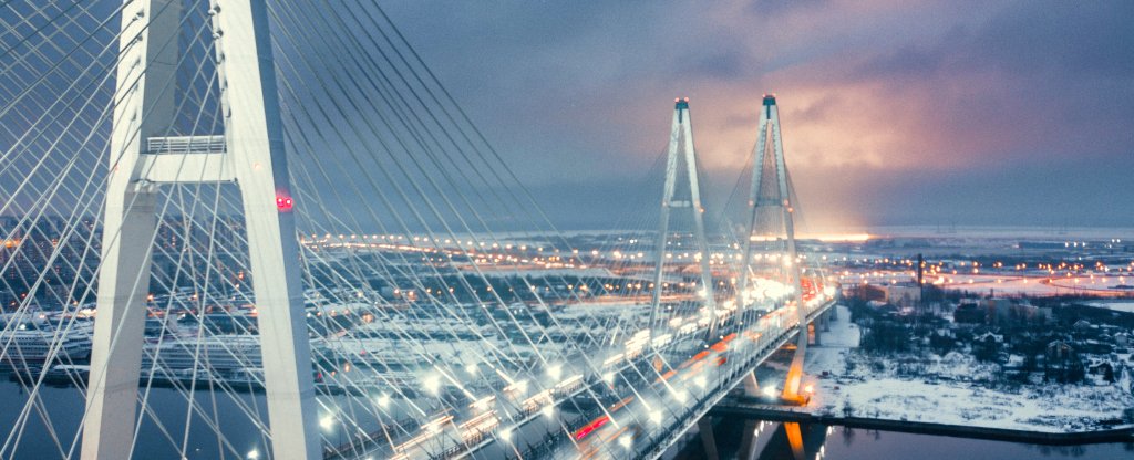 Большой Обуховский мост,  - Фото с квадрокоптера