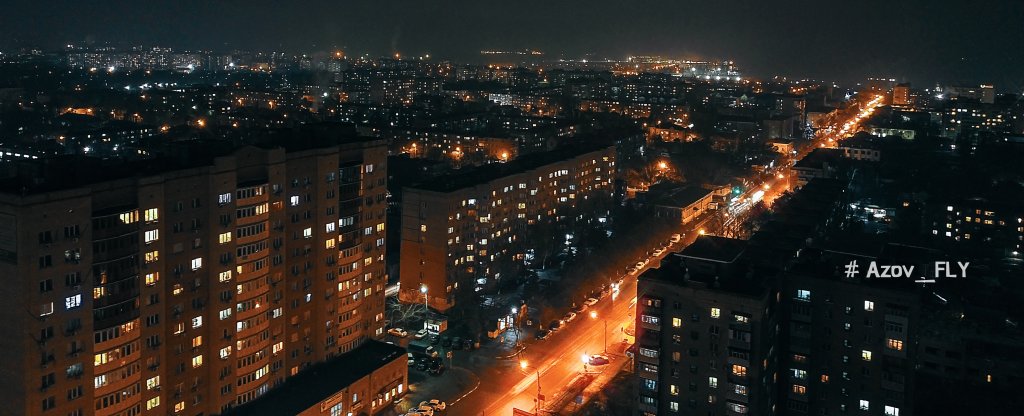 Город спит, Азов - Фото с квадрокоптера