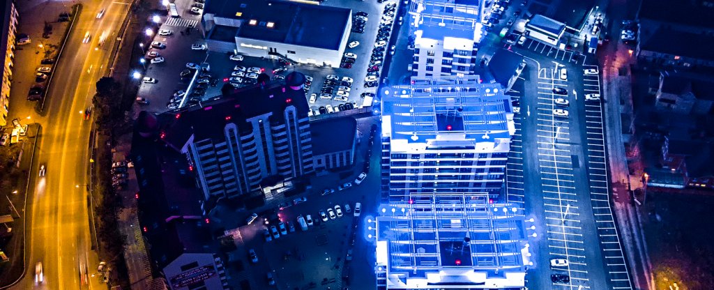 Вечерний Краснодар, Краснодар - Фото с квадрокоптера