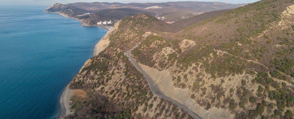 Дорога на Большой Утриш,  - Фото с квадрокоптера