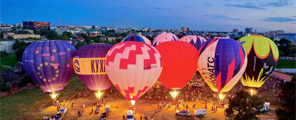 Рязань 2017, вечернее свечение в Кремле,  - Фото с квадрокоптера