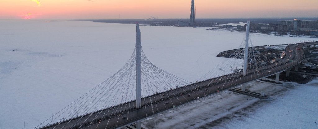 Вантовый мост ЗСД,  - Фото с квадрокоптера