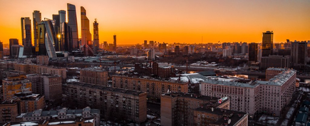 Spring sunset,  - Фото с квадрокоптера