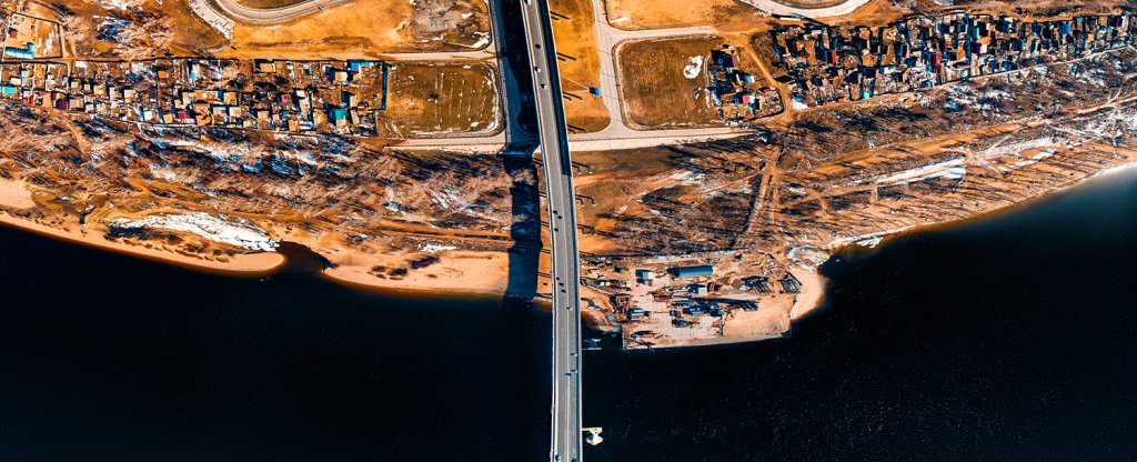 Танцующий мост Волгограда в стиле 