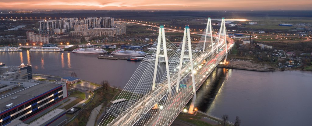 Вантовый мост,  - Фото с квадрокоптера