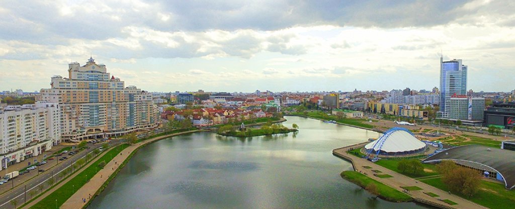 Беларусь. Минск. Немига., Минск - Фото с квадрокоптера