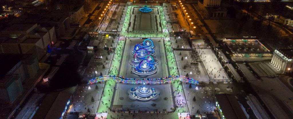 ВДНХ каток,  - Фото с квадрокоптера